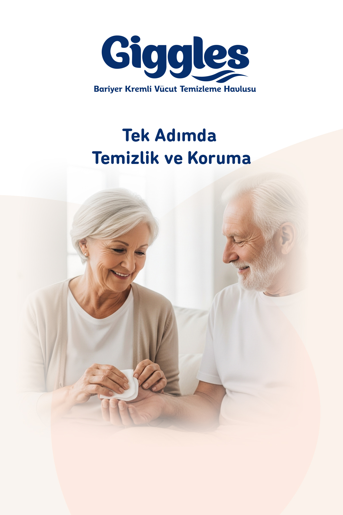 Giggles Bariyer Kremli Perine ve Vücut Temizleme ve Bakım Havlusu (12x50 Adet)